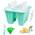 Wholesale Food Safe 6 Cavity Ice Cream Mold Silicone Popsicle Maker Mold Ice Tray Mold Reusable