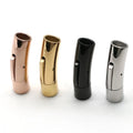 Wholesale New Stainless Steel Leather Bracelet Buckle Jewelry Clasp 5mm 6mm Bracelet Jewelry Production