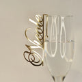 Personalized Acrylic Wedding Place Name Laser Cut Drink Glass Cards Name Tags Name Setting