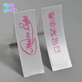 Design logo Print Labels Custom Folded Clothes Satin Neck Label Clothes Labels