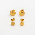 JOOLIM Jewelry PVD 18K Gold Plated Simple Minimalist Dot Earring Trendy Jewelry Trendy Stainless Steel Jewelry