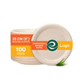 Biodegradable Disposable Bagasse Paper Dinner Plates Heavy-Duty Eco-friendly Microwave Oven Safe for Party Wedding Events