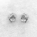 Sterling Silver 5*5mm Semi Mount Stud Earrings Empty Support Blank Claws Setting S925 Base Without Center Stone for DIY Inlay