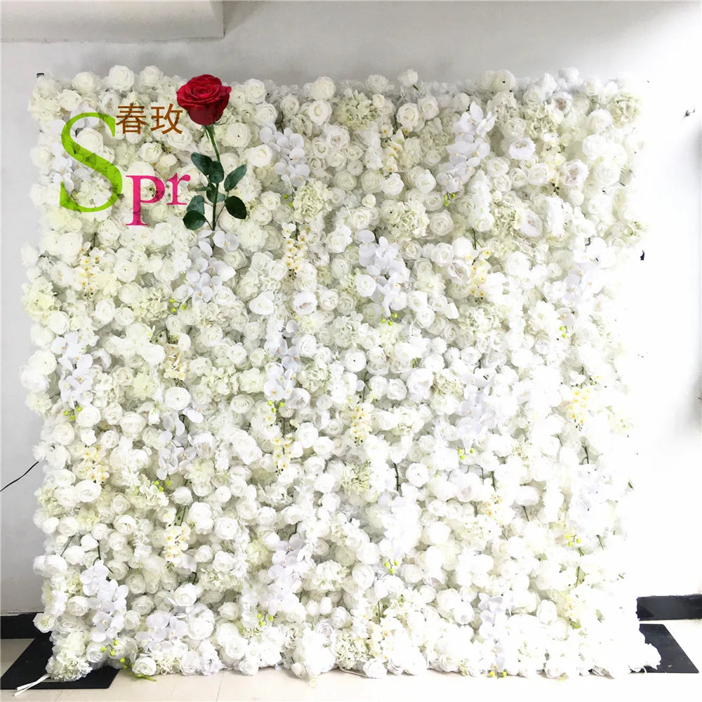 SPR New Designs 3D Artificial Decorative Flower Wall Panels for Indoor Home Wedding Backdrop Decor
