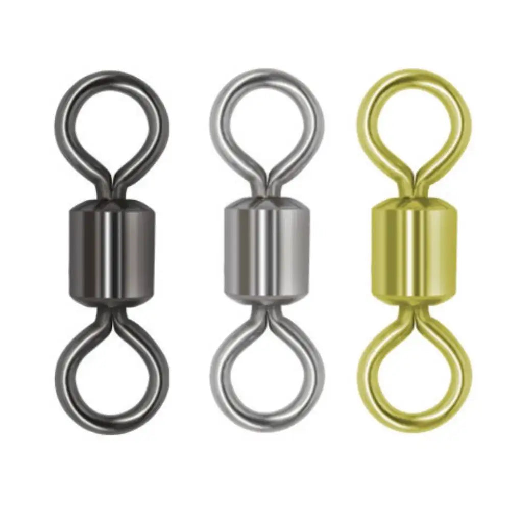 Fishing Rolling Swivel Smooth Rotation Barrel Swivels Snap Carp Fishing Hook Line Connector Swivels for Saltwater Freshwater