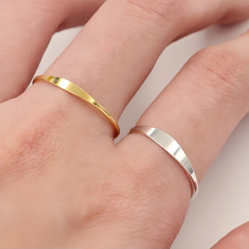 Fashion Flat Gold Filled Ring Accessories for Women DIY Jewelry 14K Gold Filled Ring