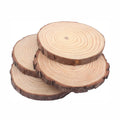 TaiLai Unfinished Natural with Tree Bark Wood Slices Disc Coasters Craft Wood Kit Circles Crafts Christmas Ornaments DIY Crafts