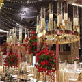 ZT-435S Luxury Crystal Gold Candleholder Elegant Candlestick Stand for Wedding and Valentine's Day Table Decoration