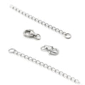 Vekeklee YSH7105 Adjustable Length S925 Sterling Silver Wholesale Pendant Tail Chain 18K Gold Plated Extension Chain Lobster
