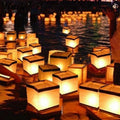Square Chinese Lanterns Wishing Praying Floating River Paper Candle Light Floating Candle Party Birthday Wedding Decor SD2442