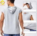 Custom Quick Dry Men's Sleeveless Workout Tank Top Polyester Sleeveless Shirts and Hoodie