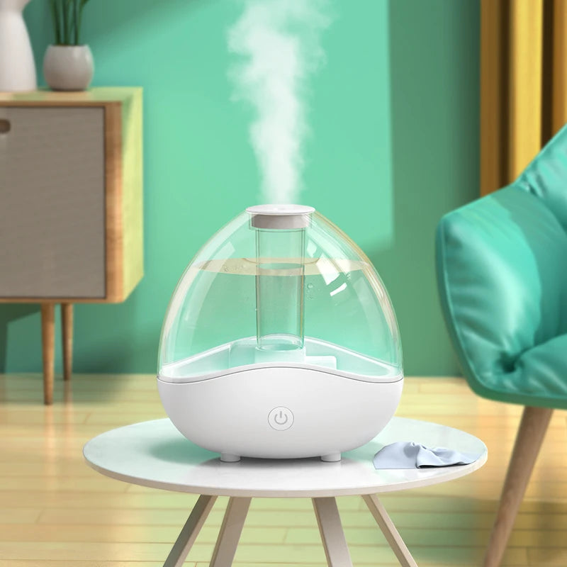 Minimalist Transparent Ultrasonic Air Humidifier 1.5L Cool Mist Humidifier Colorful Atmosphere Light for Home Office
