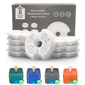 8pcs Automatic Cat Fountain Filter for Pet Water Bowls Rounded Shape Carbon Replacement Filters for Cat Drinking Fountain