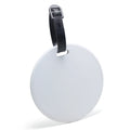 Flight Travel Fabric Round Label Tag PVC ID Address Name Circle Tag Blank White Printable Sublimation Travel Luggage Tag Blank