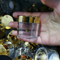 1OZ/30ML Gold/Silver/Rose Gold Acrylic Bottles Pot Nail Glitter Powder Rhinestone Container Jar Pots Cosmetic Travel Bottle