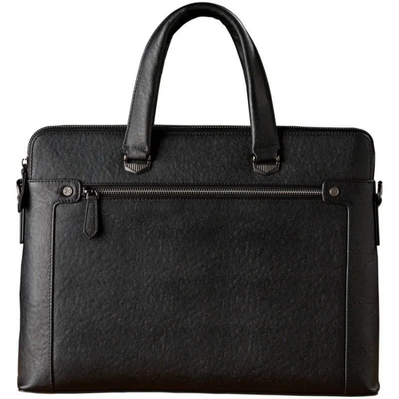 Handmade First Layer Cowhide Men's Bag Handbag Imported Vegetable Tanned Cowhide Briefcase Business Computer Bag