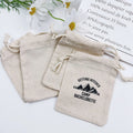 Natural Cotton Jewelry Bag Personalize Drawstring Bags with Logo Wedding Custom Dust Pouches Package Pouch