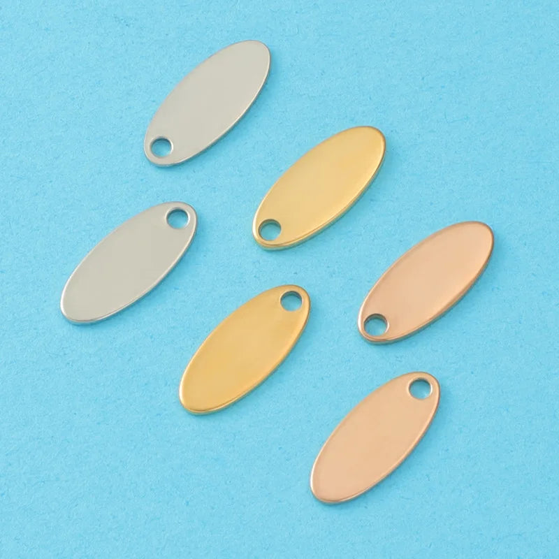 2023 New Style Diy Stainless Steel Drop Custom Necklace Pendant Logo Ornaments Tail Chain Pendant for Women