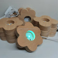 Wholesale Modern 3D USB LED Night Light 6 Leaf Grass Wooden Lamp Base Shaped USB Bedroom Middle-Sized 7 Colors 1-Year Warranty