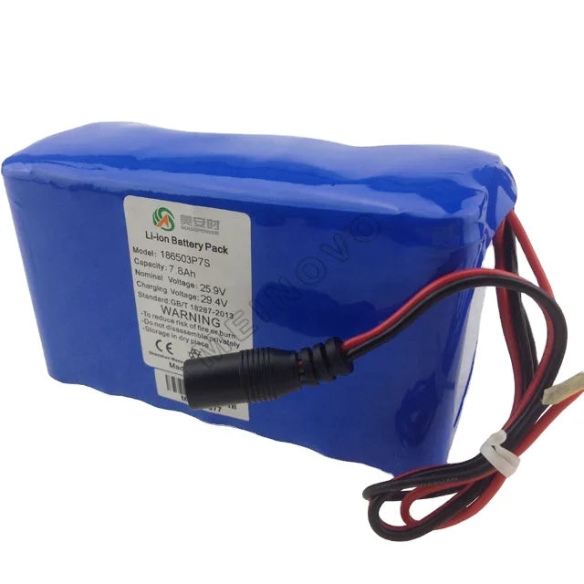 China Professional Factory's 24V 7.8Ah Lithium Ion Battery Pack