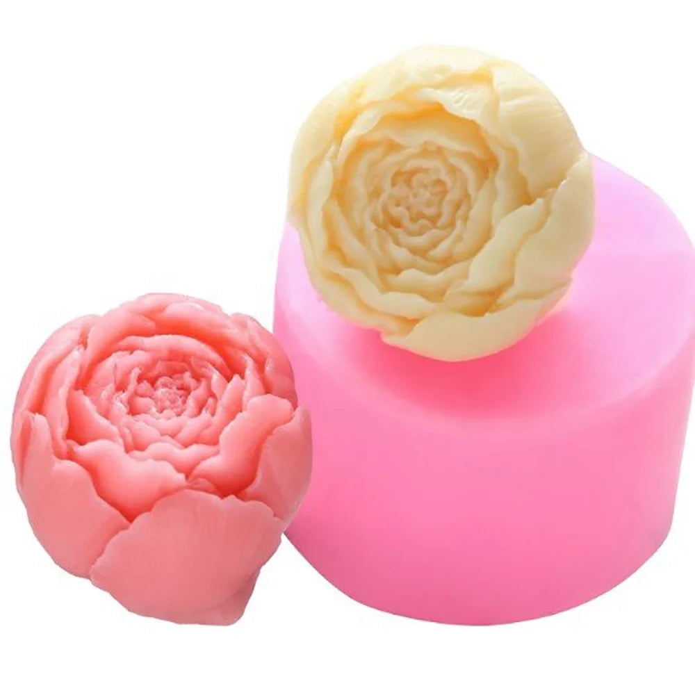 B-5004  Flower Shape Circular Soap Resin Silicone Candle Mold Aromatherapy Candle DIY Material for 3D Mould