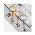 Titanium Steel Non-tarnish Square Plate Keychain Can Be Customized With Photos and Text Simple Projection Keychain