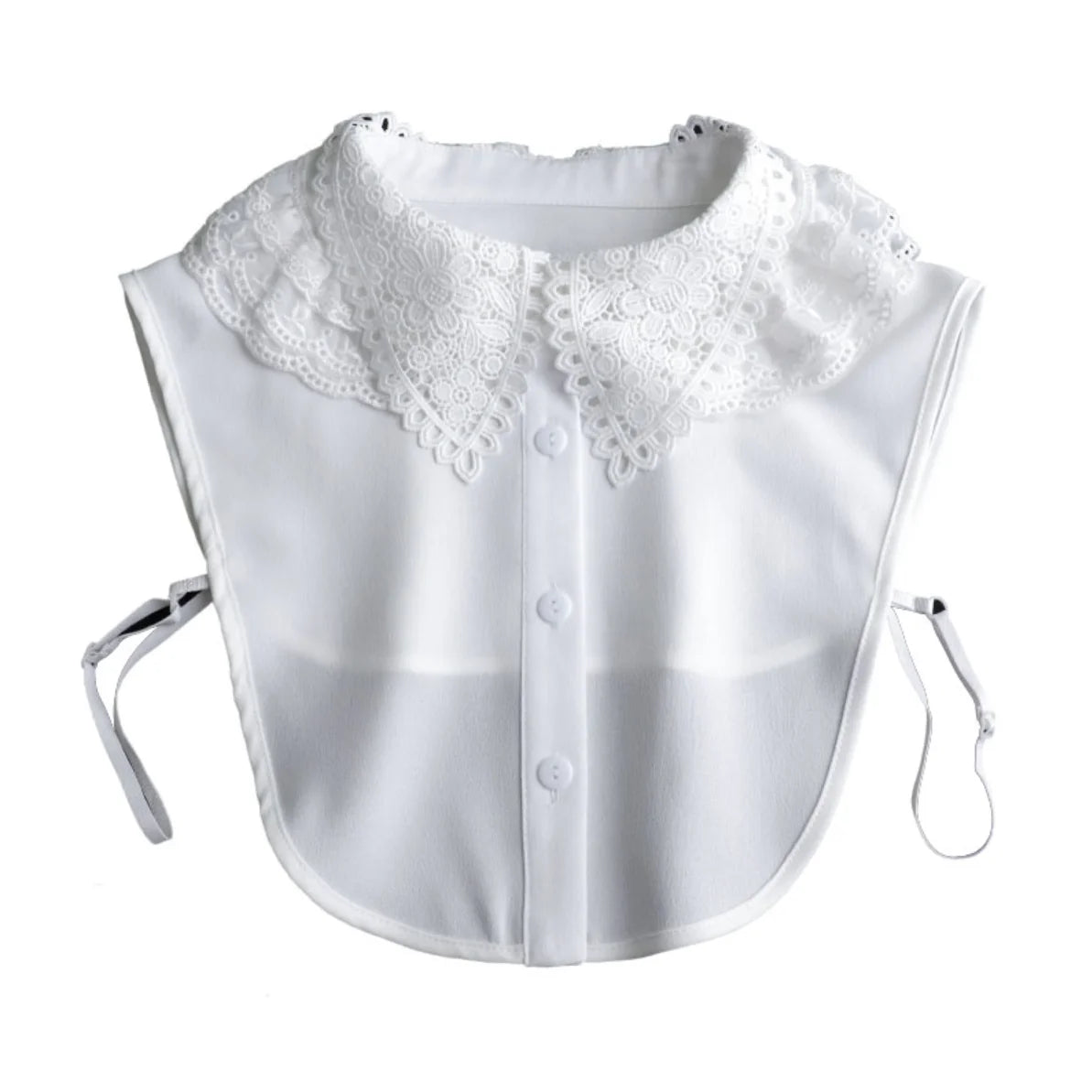 New Fashion Design Sexy Lace Collar Blouse with Organza Fabric and Beads Decoration Detachable