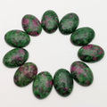 DIY Jasper oval ruby in zoisite cabochons Loose gemstones 25*18mm Crafts