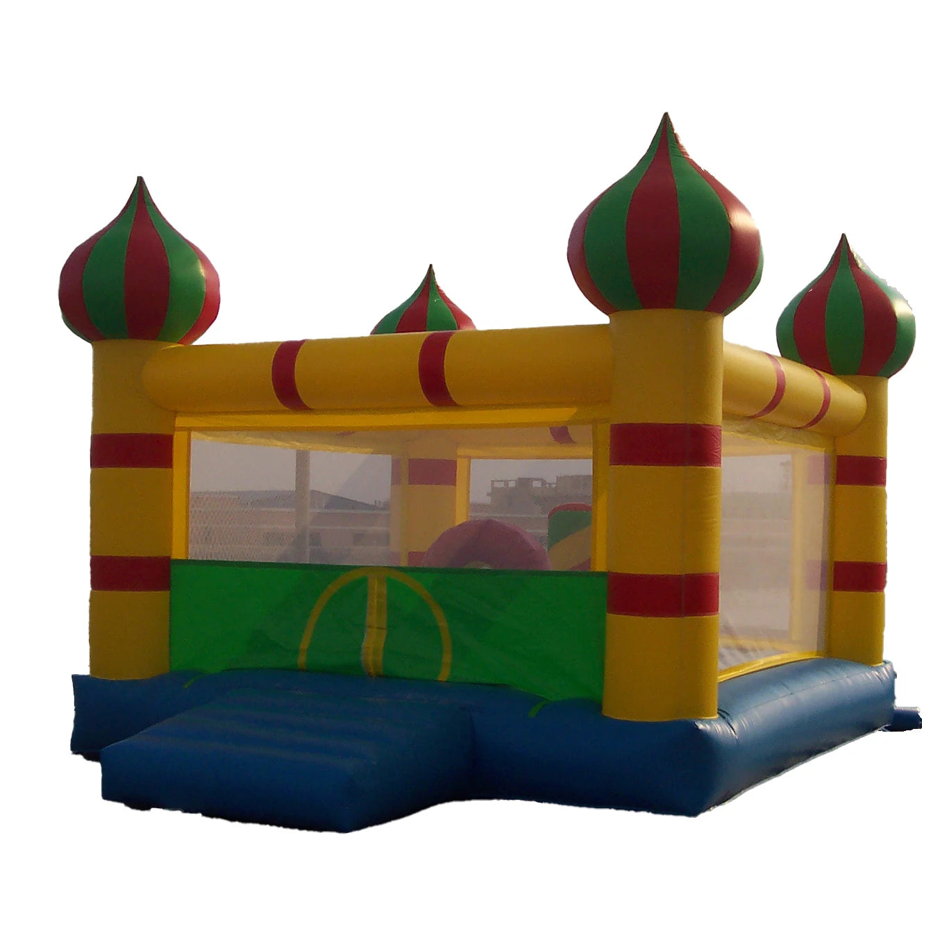 Waterhan Inflatable Bounce House with Air Blower 5x5M 500kg Capacity Nylon/PVC Portable Outdoor Use Idea for Age 3-10