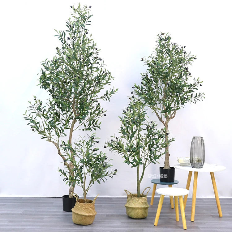 AOT001 Wholesale Artificial Outdoor Plastic Olive Trees Fake Faux Olive Tree Green Plant for Home Indoor Decoration