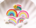 For Making Jewelryearringspendantshair Bowbag.. Flatback Bright Glitter  Cabochon 3d rainbow Resin Charm