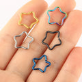 16G Stainless Steel Star Nose Rings Hoop Lip Tragus Cartilage Earring Helix Ear Stud Body Piercing Jewelry Mix Colors 30pcs