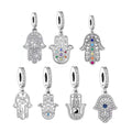 Fit Original Pan Charms Bracelet 925 Sterling Silver Good Luck Fatima Evil Eye Hasma Hand Chakra Bead for Women Jewelry Making