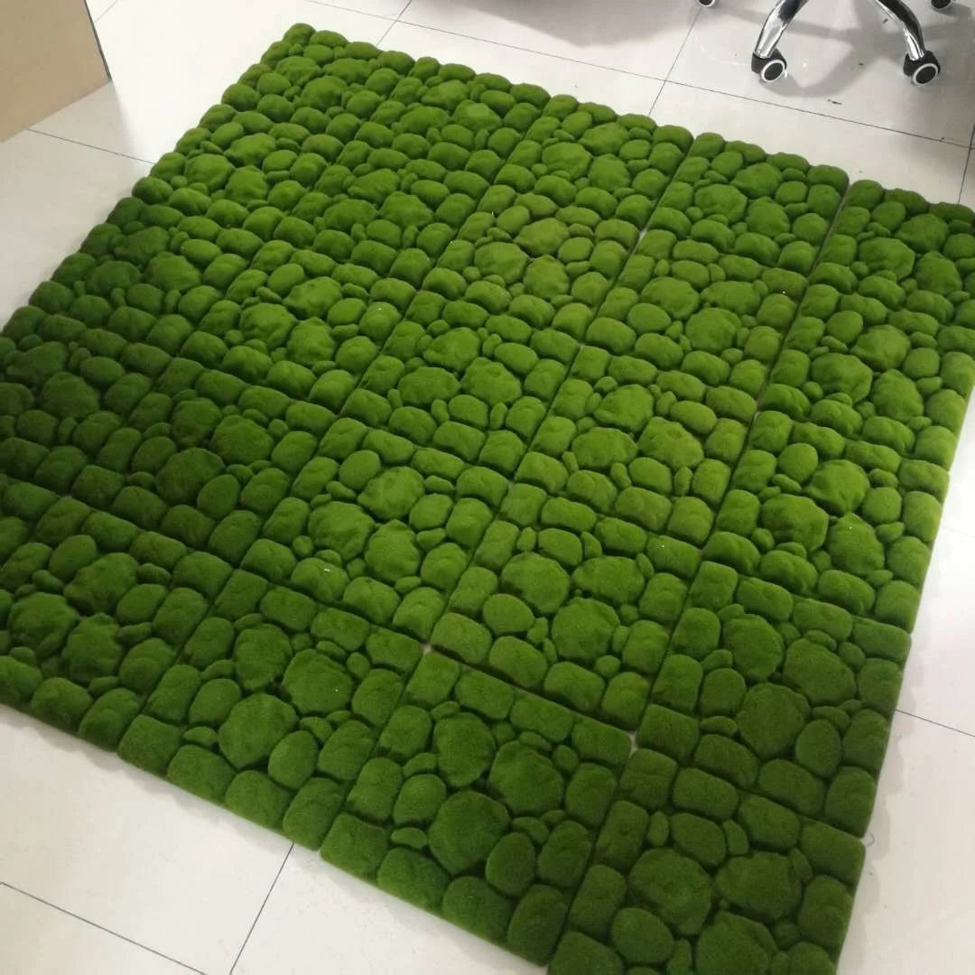 Q-1034 Artificial Stone Green Moss Panels for Indoor Decoration