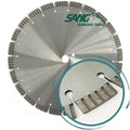 Professional 14inch 350mm 400mm Laser Welded Turbo Diamond Saw Blade for Cutting Green Concrete Iron Reinforced Concrete Rebar