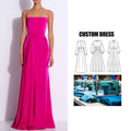 Customizable Brand Tube Top Banquet Gown Textured High-End Floor-Length Dress for Annual Meeting Bride Party Empire Woven