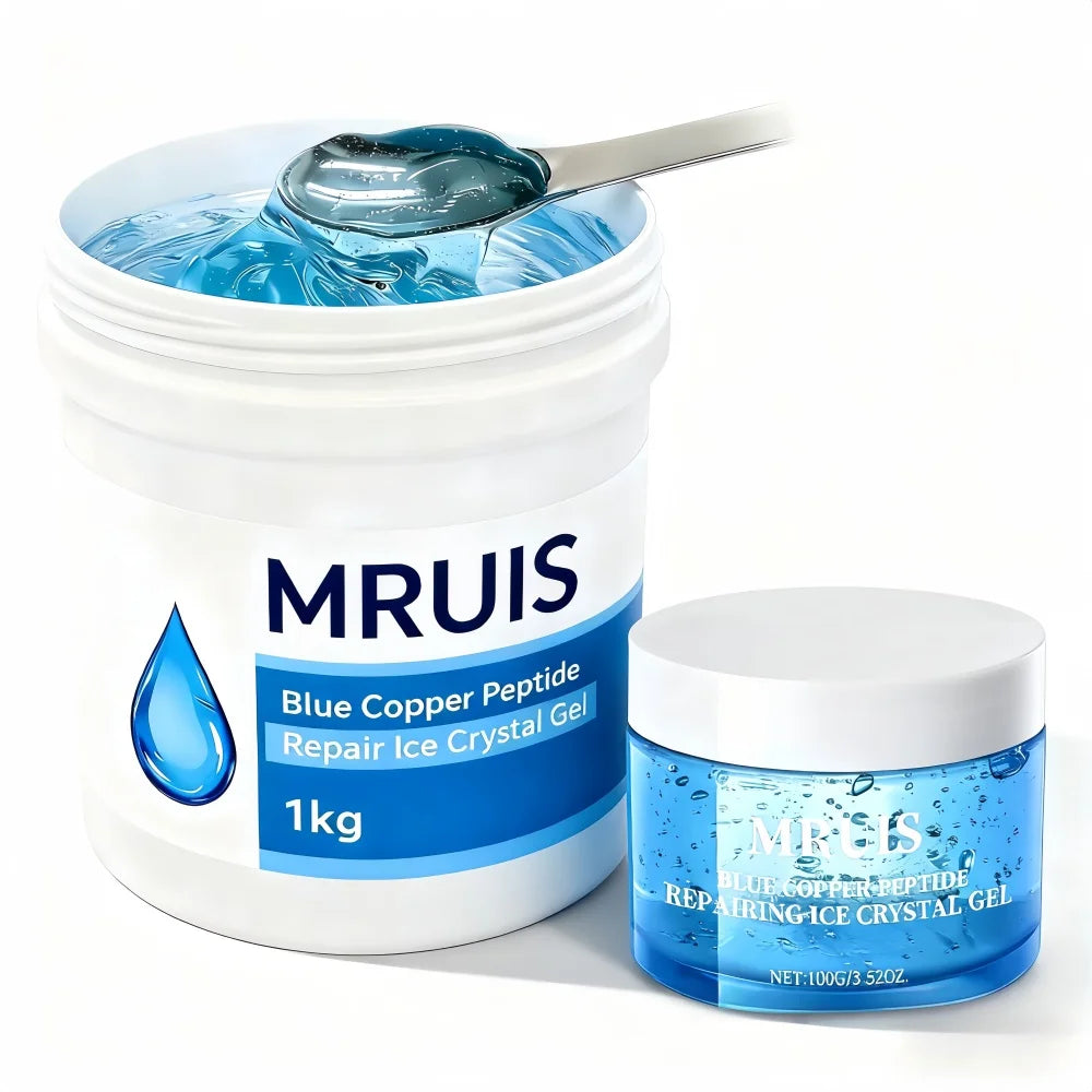 Wholesale 1KG Blue Copper Peptide Soothing Ice Crystal GeL Gentle Moisturizing Copper Peptide Hydrating Ice Crystal for Red Skin
