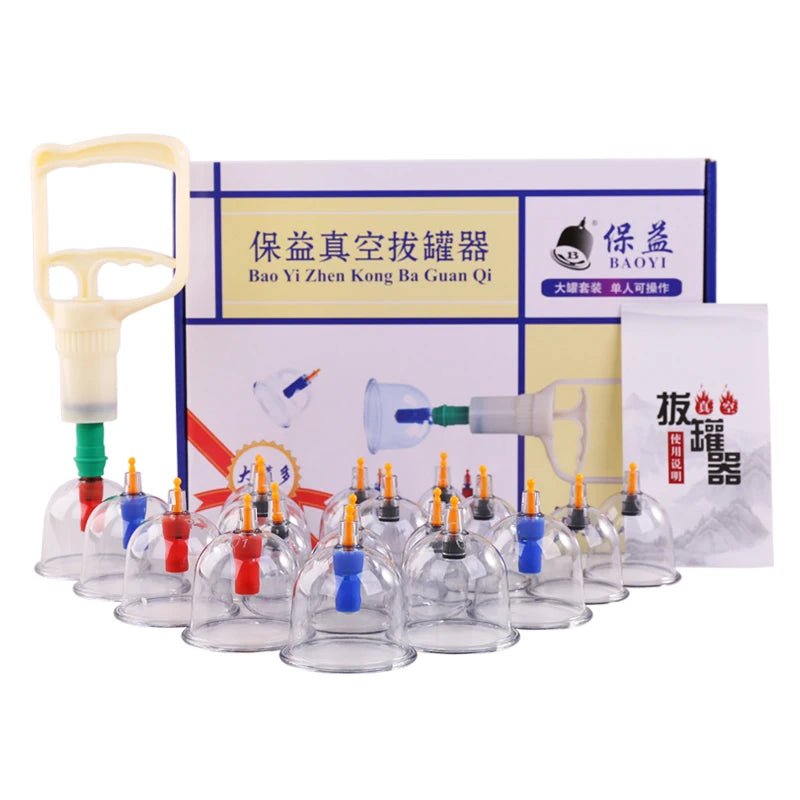 BY 6 12 16 18 24 32 Piece Vacuum Cupping Jars Kit Therapy Hijama Medical Massage Cupping Therapy CupsSets With Custom Box