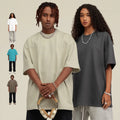 Wholesale Men's T-Shirt Round Neck Unisex Boxy Oversized Heavy Weight 425 Gsm Tshirt Plain Heavyweight Cotton T Shirt