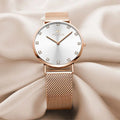 RUIXINE S720L Simple Design Ladies Japanese Quartz Movement Watches Customize Logo Stainless Steel Band Women Wristwatches