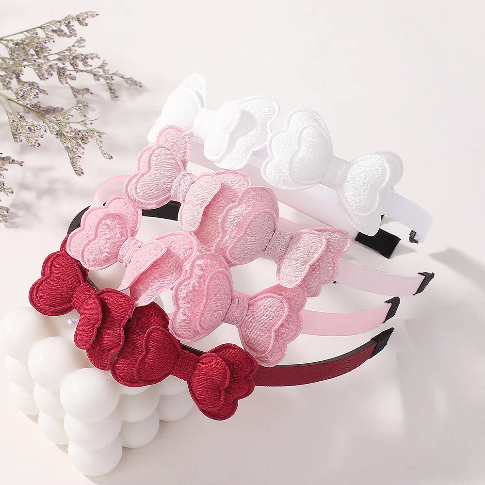 Double Bow Boutique Grosgrain Hair Band Accessories for Girls Kids Headbands