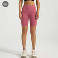 Hot Selling Polyester Spandex Casual Shaping Buttock Lifting Women High Waist Silky Seamless Sports Fitness Yoga Shorts
