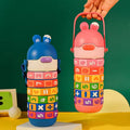 15oz Large Capacity Bullet-Shaped Digital Thermos Cup Children Eco-Friendly 316 Stainless Steel Water Bottle Puzzle Design