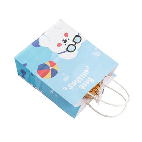 Custom Color Printing Vertical Design Exquisite Gift Bag Fashion Kraft Paper Bag
