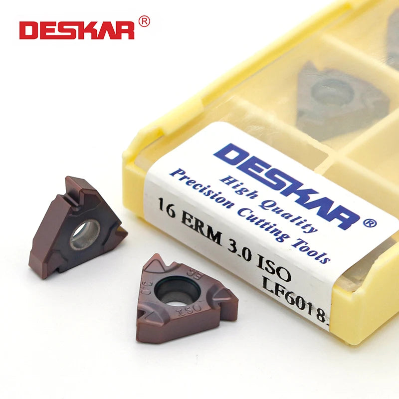 DESKAR CNC Lathe Carbide Inserts Turning Tools Machining Thread Blade 16IRM/ERM AG55 AG60 1.0 1.5 2.0 2.5 3.0ISO 11W 14WLF6018