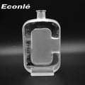 Flat Square Frosted 500ml 75cl Letter-C Shaped Embossing Glass Vodka Liquor Bottle Custom Cork Stopper Nueva Botella De Licor