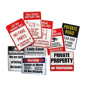 Wholesale Custom Retro Metal Tinplate Decoration Vintage Metal Tin Signs Warning Posters Wall Tin Signs Custom Metal Tin Sign