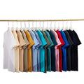 100% Cotton Blank Solid Embroidered Custom Logo Print Men's T-Shirts 230gsm Premium Regular Fit Short Sleeve