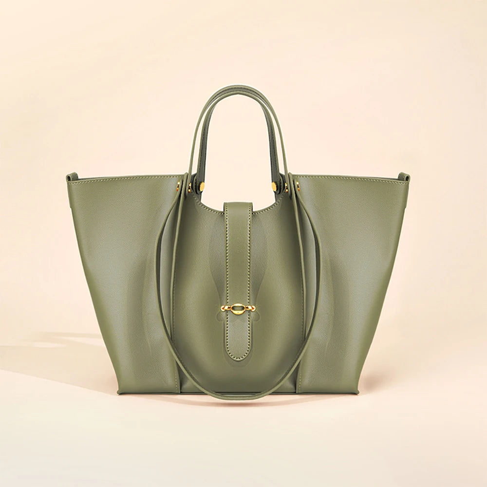 LOUIS LEVANE Women Fashion Travel Tote Bags Large Capacity Casual Leather Tote Bags