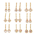 Vintage Gift Diamond Fine Jewelry 18k Gold Plated Brass Earrings Drop Women Moissanite Earring Zircon Anting